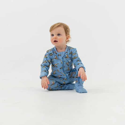 Baby Zip Up in Jumbo Mallards Blue