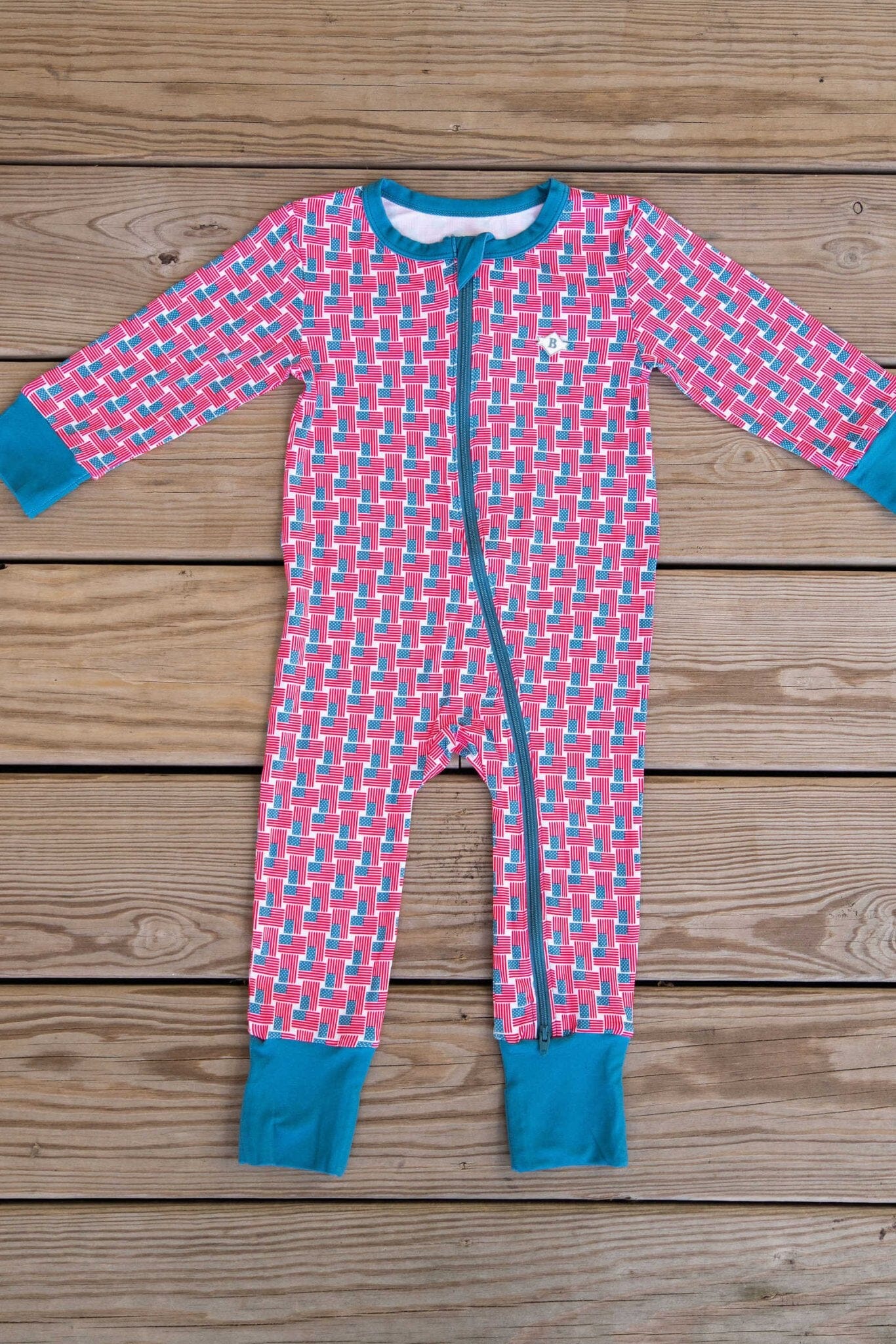 Baby Zip Up in American Flag