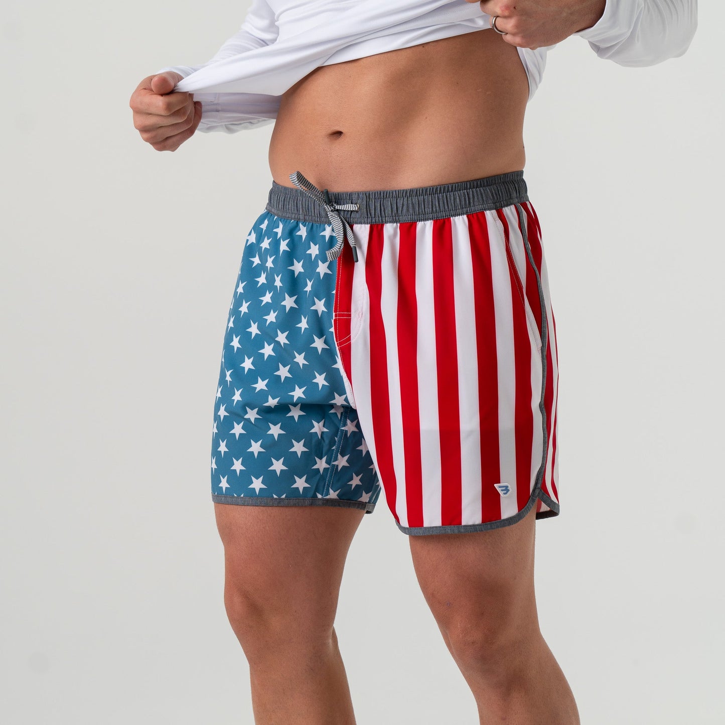 Swim Trunks in Throwback USA
