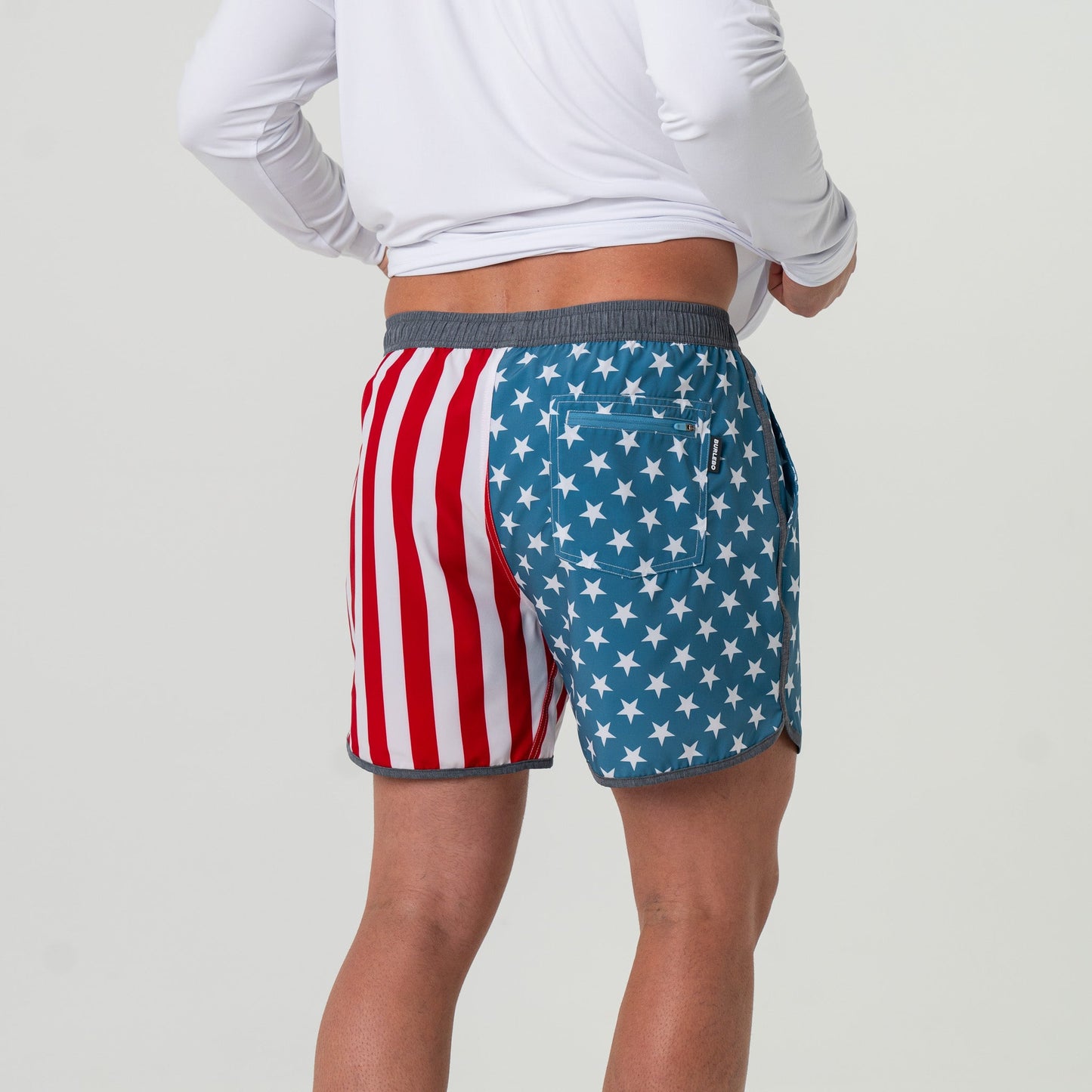 Swim Trunks in Throwback USA