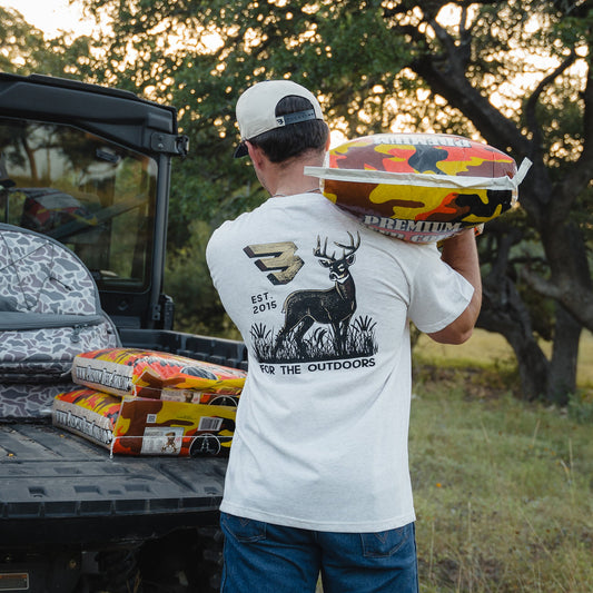 Adult SS Tee - For The Outdoors - Heather Oatmeal