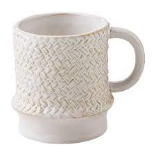 Mud Pie Textured Weave Mug