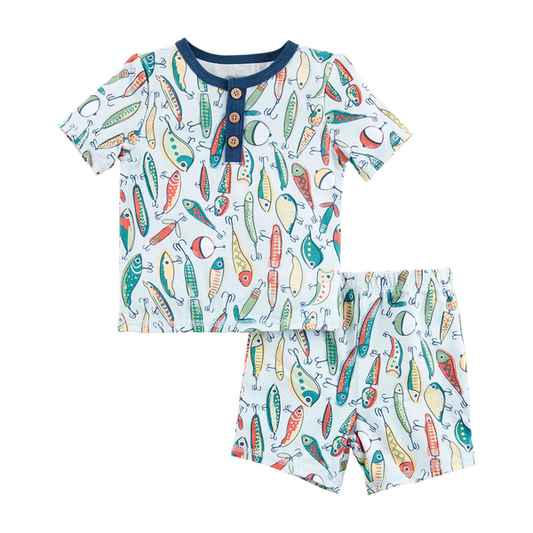 Blue Fishing Lure Pajamas