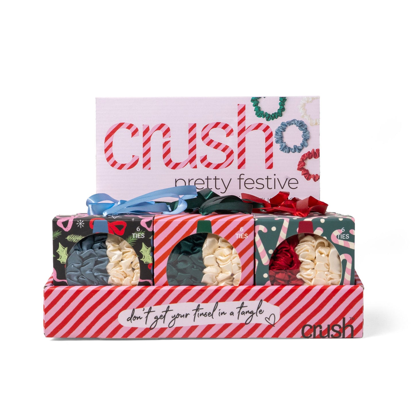 Festive Satin Scrunchy Set