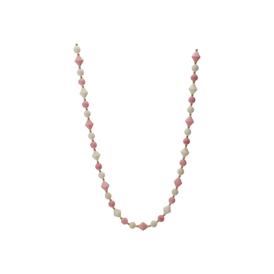 Flocked Glass Ornament Garland