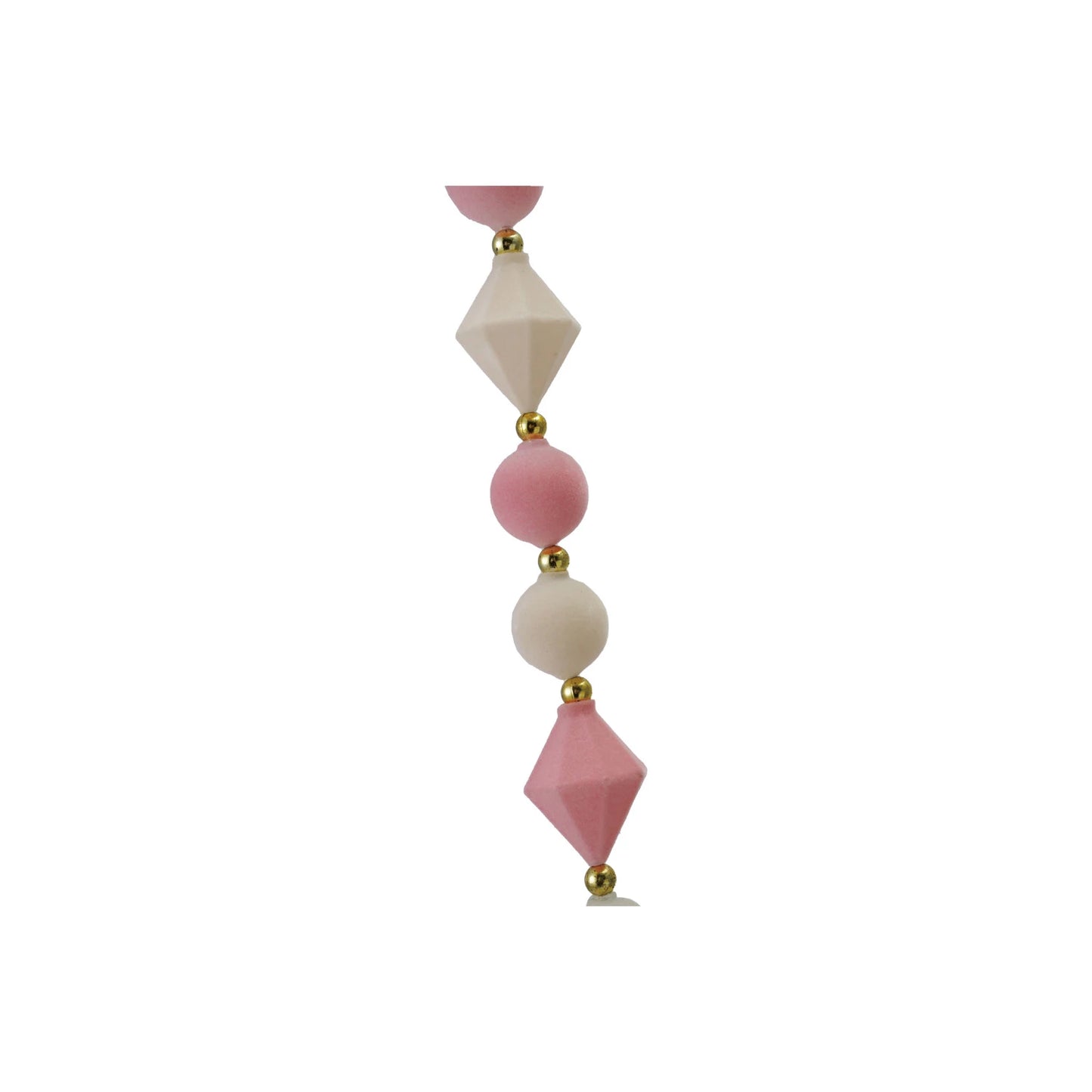 Flocked Glass Ornament Garland