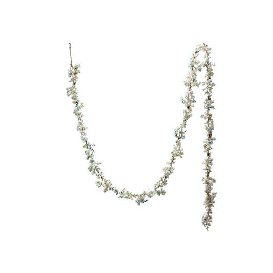 72"L Foam Glitter Garland Magic White