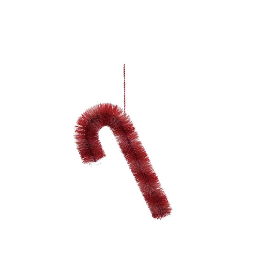 10"H Candy Cane Ornament Pink Red