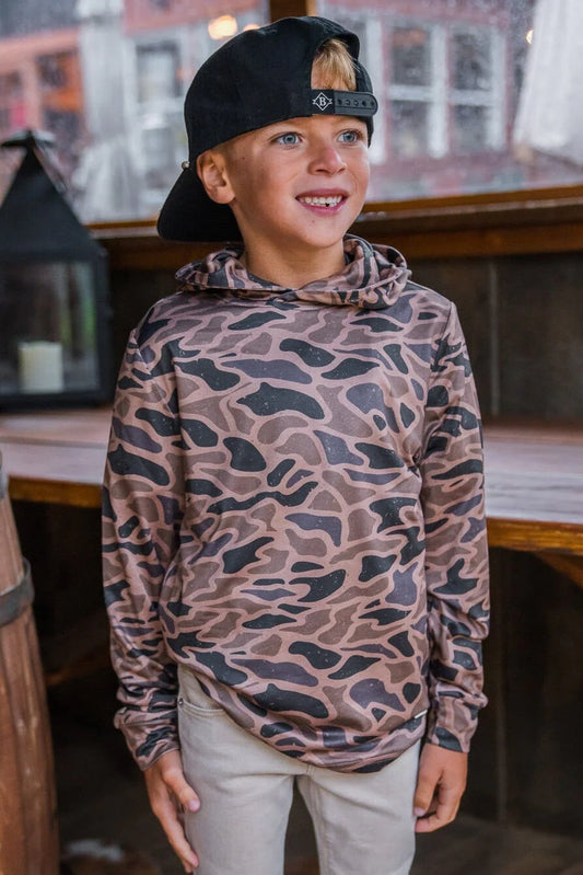 Youth Performance Hoodie in Gauge Camo